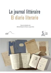 La couverture est ornée d'une photographie de Stéphane Pecorini provenant de la bibliothèque de Genève. Elle représente un ragroupement de diverses journaux intimes dont les écritures manuscrites de leur auteur paraissent à l'intérieur mais aussi sur les couvertures des livres.