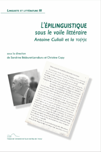 Couverture agrémentée d'une photographie d'Antoine Culioli et d'une lettre manuscrite explicitant l'aoristique en linguistique