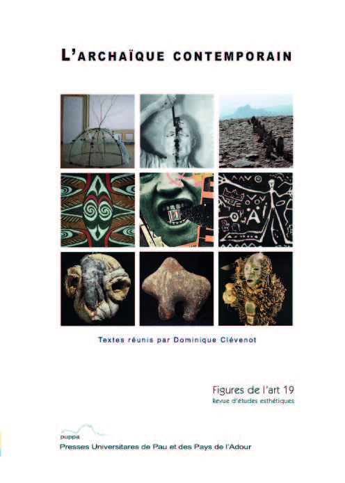 Composition de neuf photographies en couvertures. Elles représentent chacune une oeuvre d'art autochtone.