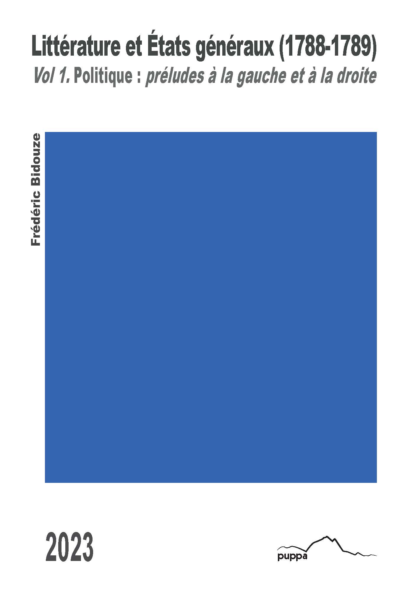 La couverture est illustrée par un carré bleu sur fond blanc