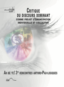 Couverture ornée d'un oeil en gros plan refletant dans celui-ci une foule en mouvement en manifestation