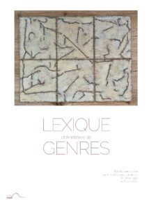 Couverture de l'ouvrage, en haut un tableau abstrait posé sur une planche de bois. En dessous le titre de l'ouvrage en rose.