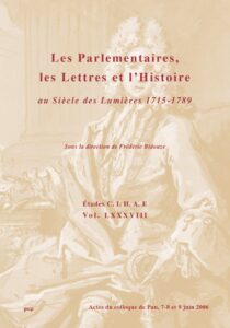 Couverture avec titre en rouge. En fond, on bichromie orange et blanc, on aperçoit le portrait d'un roi.